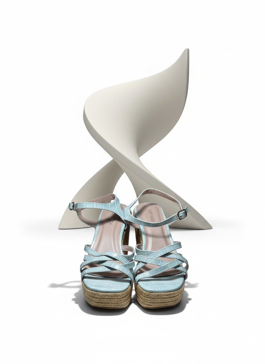 Sandália plataforma espadrille