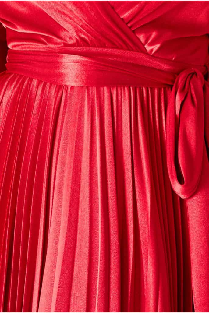 Vestido midi plissado
