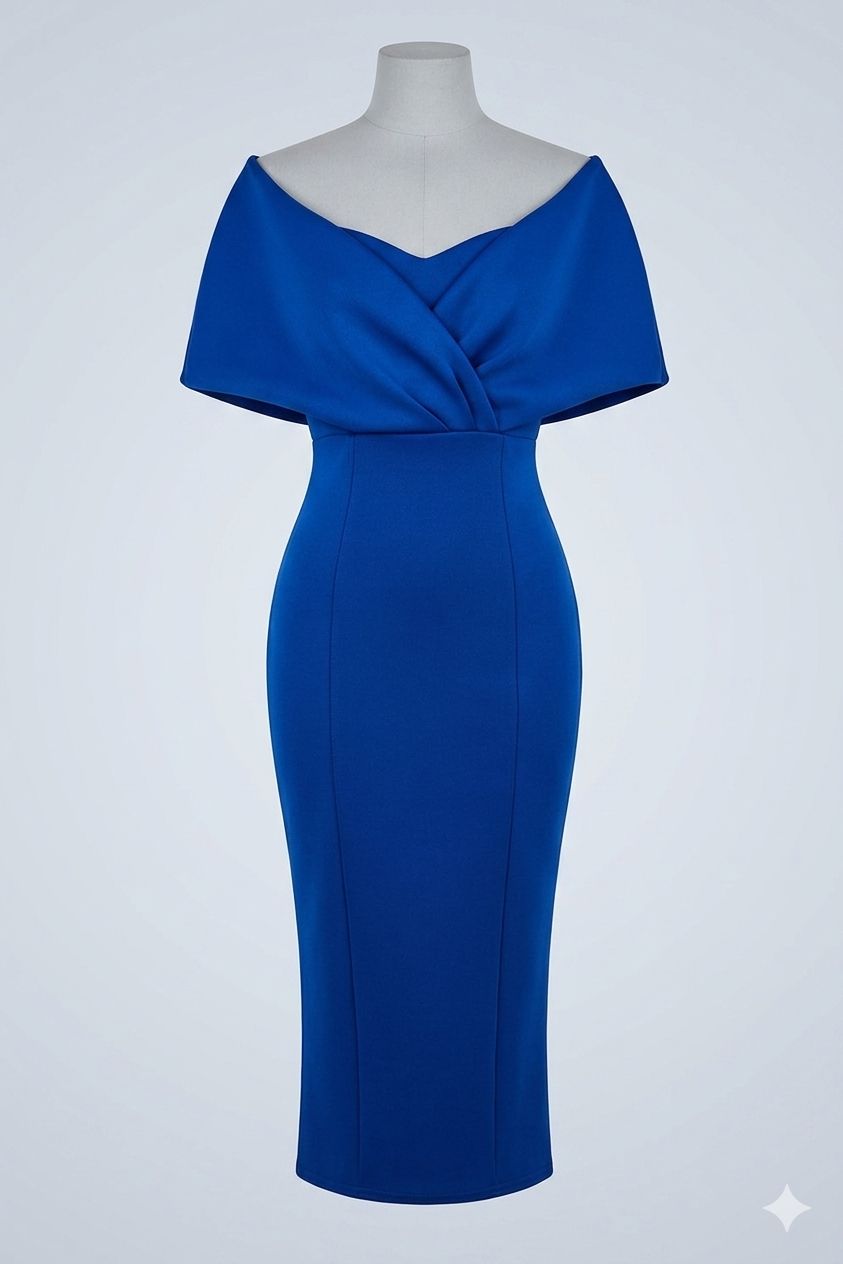 Vestido midi azul