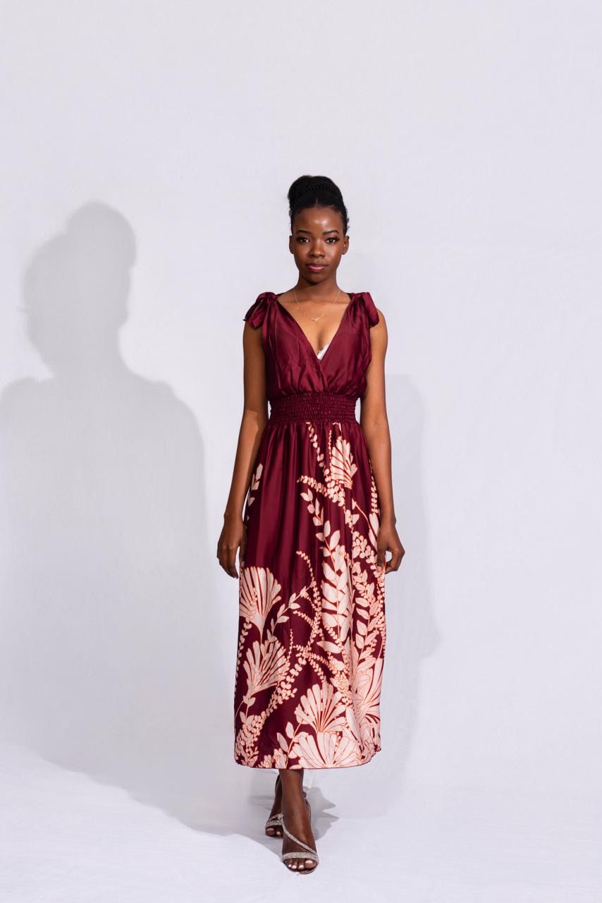 Vestido longo fluido