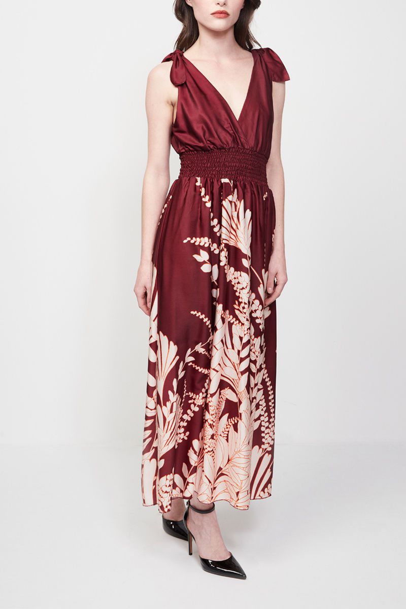 Vestido longo fluido
