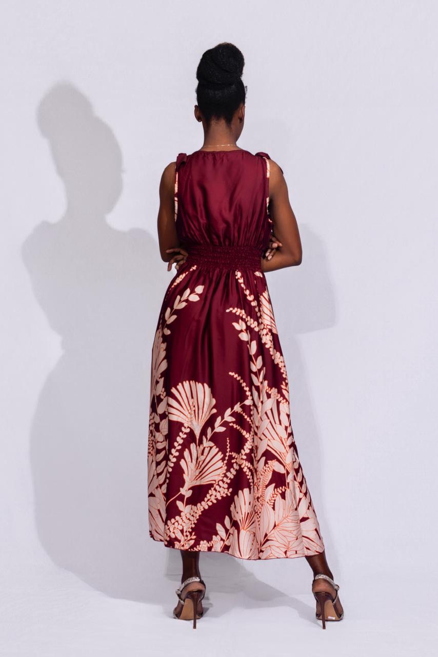 Vestido longo fluido
